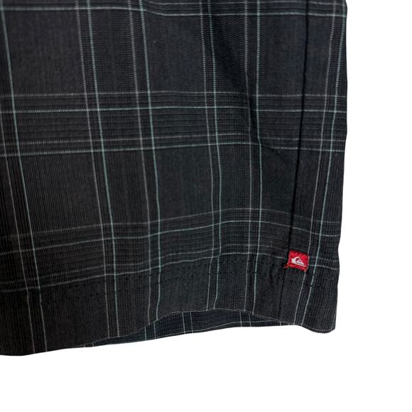 Quiksilver Shorts Men 38 Black Windowpane High-Rise Slash Pocket Classic Zip Fly - Picture 5 of 15